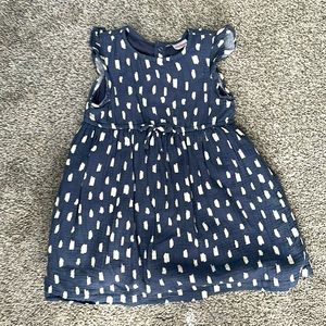 Hanna Anderson “Foggy Blue” Flutter Sleeve Dress in Cotton Muslin